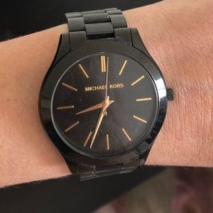 Black and Gold Michael Kors Watch